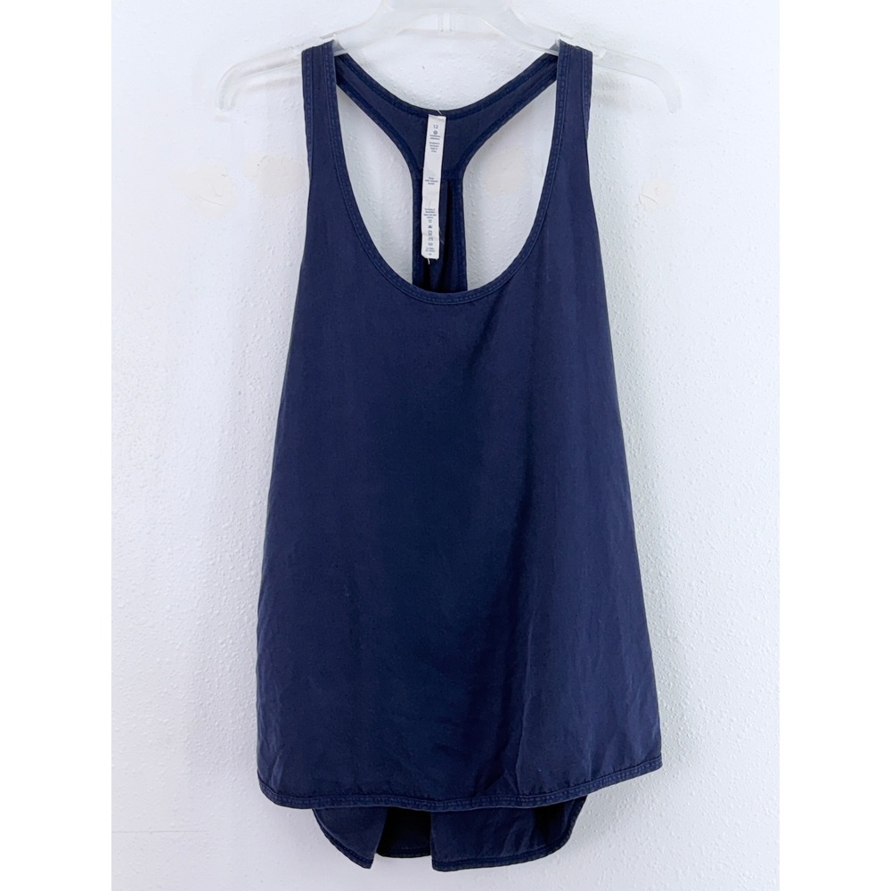 Lululemon Navy Tencel Lyocell Racerback Tank Top Scoop Neck Size 12